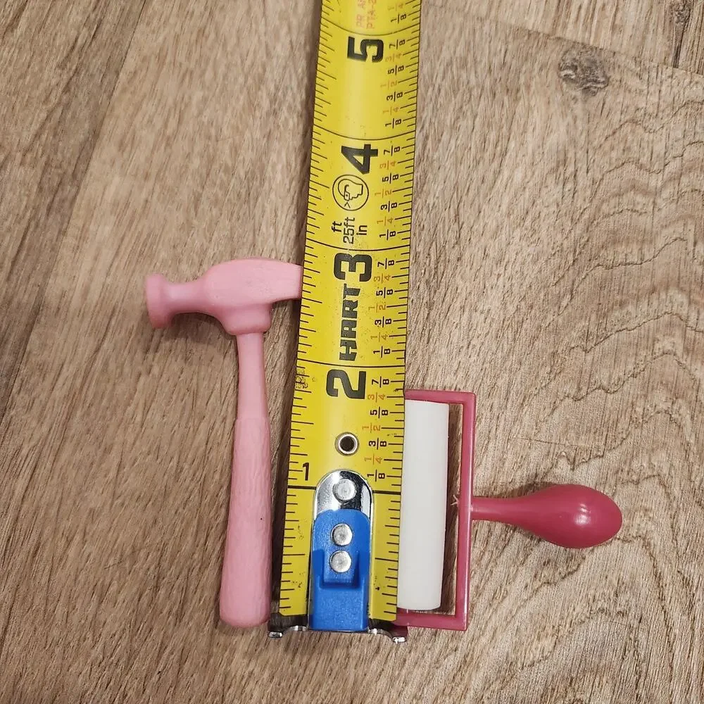7 Vtg 1980s Erasers Rubber Tools Water Tap Spigot Paint Hammer Saw Wrench Ruler